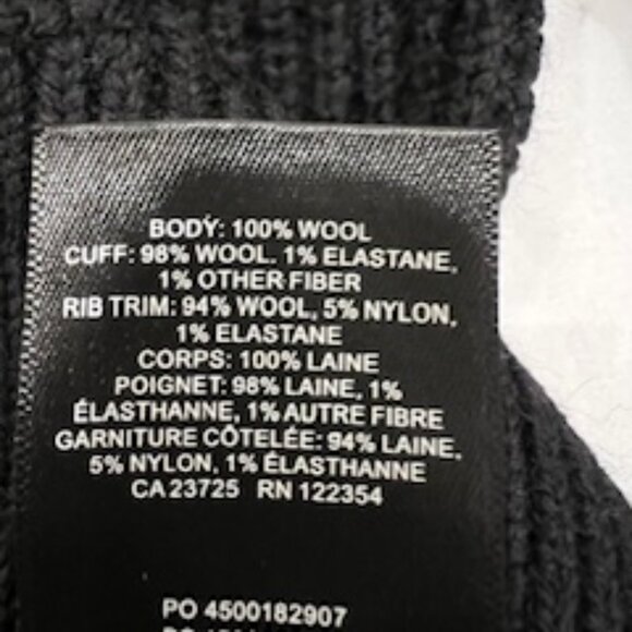 NWT Aritzia Wilfred Free Relaxed 100% Wool Black Long Sleeve Sweater Size Medium - Picture 7 of 8